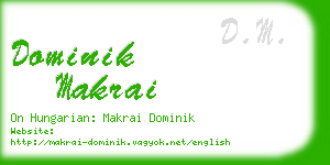 dominik makrai business card